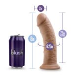 Au Naturel - 8 Inch Dildo With Suction Cup - Mocha - Image 3