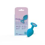 Gemma Clear Iridescent Gem Teal Silicone Plug - M - Image 3