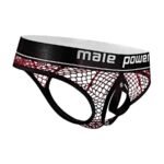 Cock Pit Net Cock Ring Thong - S/ M - Burgundy