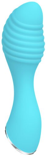 Little Dipper Rechargeable Vibrator with Pleasure Ridges – Blue
