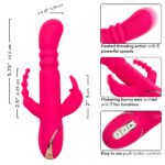 Jack Rabbit Signature Heated Silicone Triple Fantasy Rabbit - Pink - Image 4