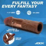 Jock 1.5" Silicone Penis Extension Sleeve - Dark - Image 4