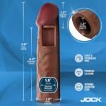 Jock 1.5" Silicone Penis Extension Sleeve - Dark - Image 5