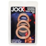 Jock Silicone Cock Ring Set – 3 Graduated Sizes, Beige - Image 5