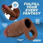 Jock Silicone Penis Extension Sleeve - Dark - Image 4