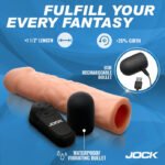 Jock Vibrating Penis Extension with Remote – White - Image 4
