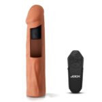 Jock Vibrating Penis Extension with Remote – Medium, Tan - Image 2