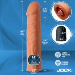 Jock Vibrating Penis Extension with Remote – Medium, Tan - Image 5