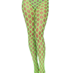Jumbo Pothole Net Tights - Neon Green - One Size