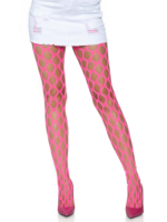 Jumbo Pothole Net Tights - Neon Pink- One Size - Image 4