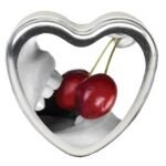 Edible Heart Candle - Cherry - 4 Oz.