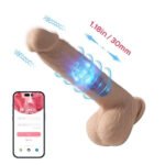 Kenzo App-Controlled 9.5" Thrusting Dildo – Beige - Image 5