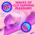 Clit Tapping Pulsing Rabbit Vibrator – Purple, Body-Safe Silicone, Rechargeable - Image 4