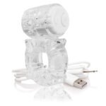 Charged Big O Rechargeable Vibrating Cock Ring – Clear - Image 4