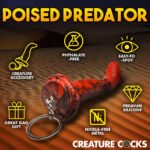 King Cobra Keychain Red Silicone Fantasy Novelty Item - Image 2