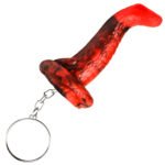 King Cobra Keychain Red Silicone Fantasy Novelty Item - Image 6
