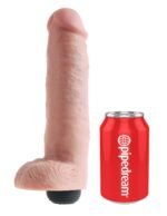 King Cock 10 Inch Squirting Cock With Balls - Light - Image 3