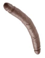 King Cock 12 Inch Slim Double Dildo - Brown - Image 2