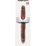 King Cock 12 Inch Slim Double Dildo - Brown