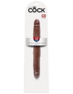 King Cock 12 Inch Slim Double Dildo - Brown