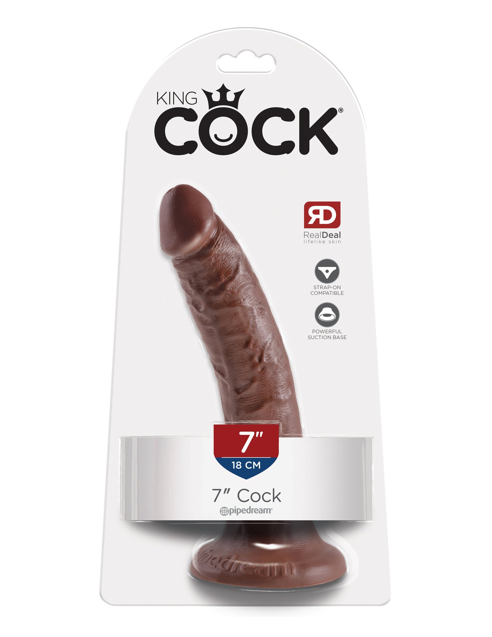 king-cock-7-inch-brown King Cock 7-Inch - Brown - Image 1