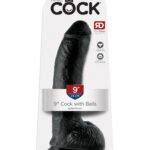 King Cock 9-Inch Cock With Balls - Black
