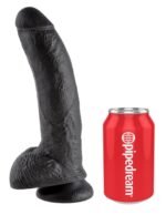 King Cock 9-Inch Cock With Balls - Black - Image 3
