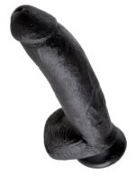 King Cock 9-Inch Cock With Balls - Black - Image 4