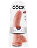 King Cock 9-Inch Dildo with Balls – Flesh