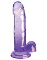 King Cock Clear 7 Inch With Balls - Purple - Image 2
