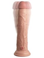 King Cock Elite 9 Inch Vibrating Silicone Dual Density Cock With Remote - Light - Image 7
