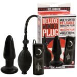 Deluxe Wonder Plug Black Inflatable Vibrating Anal Plug - Image 3