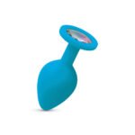 Gemma Clear Iridescent Gem Teal Silicone Plug - M - Image 5