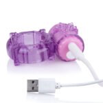 Charged Big O Rechargeable Vibrating Cock Ring – Purple - Image 5