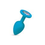 Gemma Clear Iridescent Gem Teal Silicone Plug - S - Image 5