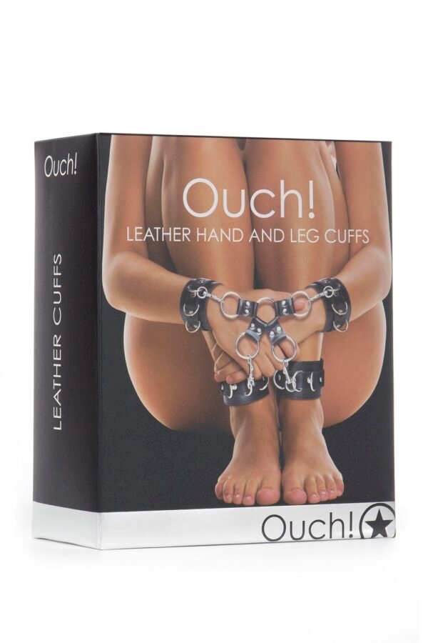 Leather Hand and Legcuffs - Black