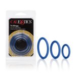 Tri-Rings Cock Ring Set – Blue - Image 5