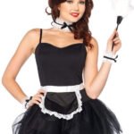 Lace French Maid Costume Kit - Black