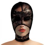 Lace Seduction Lace Bondage Hood - Black - Image 2