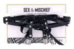 Laced Up Garters – Black, Thigh Size 18" to 26" - Image 2