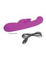 Lamar Led Digital Display Rabbit Vibrator – Fuchsia - Image 3