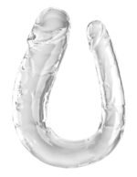 King Cock Clear Double Trouble Large Flexible TPE Dildo – Clear - Image 2