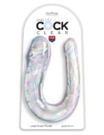 King Cock Clear Double Trouble Large Flexible TPE Dildo – Clear