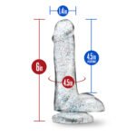 Naturally Yours - 6 Inch Glitter Cock - Sparkling Clear - Image 10
