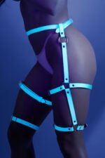 Buckle Up Leg Harness – Light Blue, One Size
