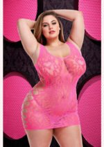 Leopard Lace Mini Dress - Queen - Pink - Image 2