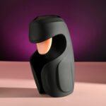 Lick the Tip Black Rechargeable Vibrating Stroker with Tongue Flicker - Image 4