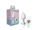 Cheeky Charms Light Up Silver Metal Anal Plug – Medium