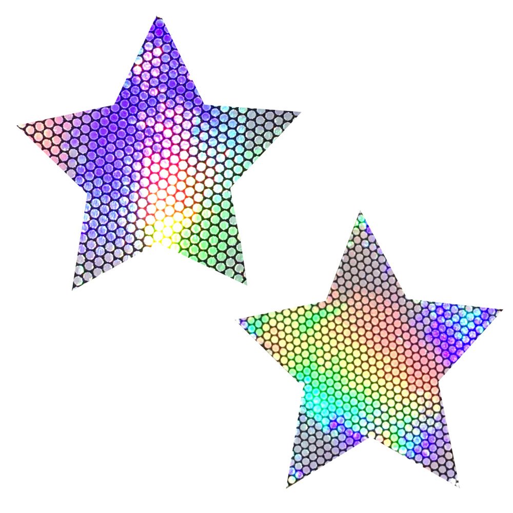 liquid-party-silver-holographic-starry-nights-nipztix-pasties Liquid Party Silver Holographic Starry Nights Nipztix Pasties - Image 1