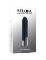 Little Buddy Black Vibrating Bullet – Phthalate-Free Silicone, USB Rechargeable